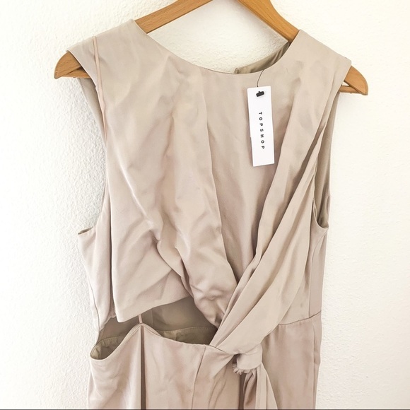 Topshop Satin Twist Jumpsuit - Picture 4 of 11